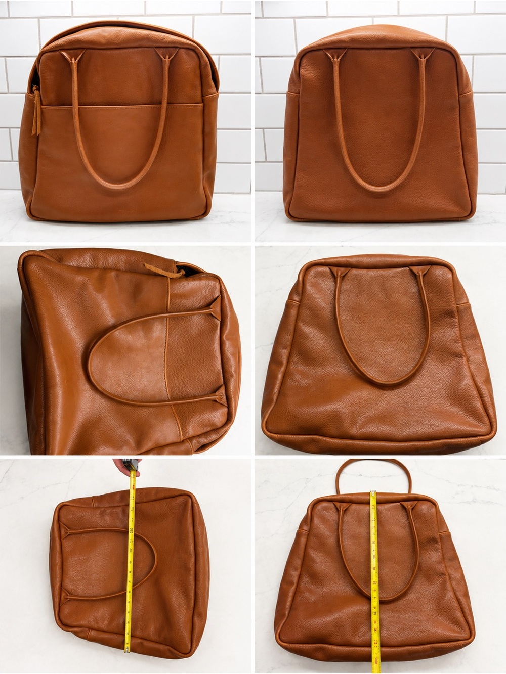 Classic Tan Leather Shoulder Bag